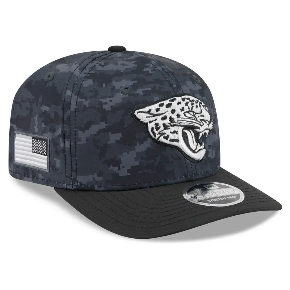 Jacksonville Jaguars Men's Black New Era Salute to Service 9SEVENTY Adjustable Hat