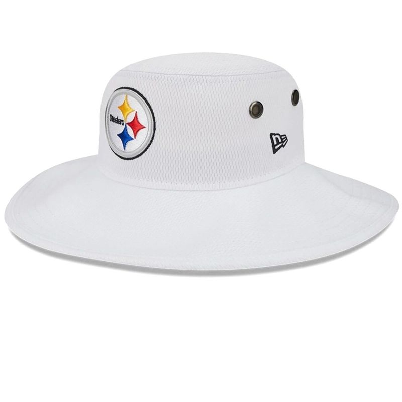 Pittsburgh Steelers Men’s White New Era NFL Training Camp Panama Bucket Hat Pittsburgh Steelers Men’s White New Era NFL Training Camp Panama Bucket Hat