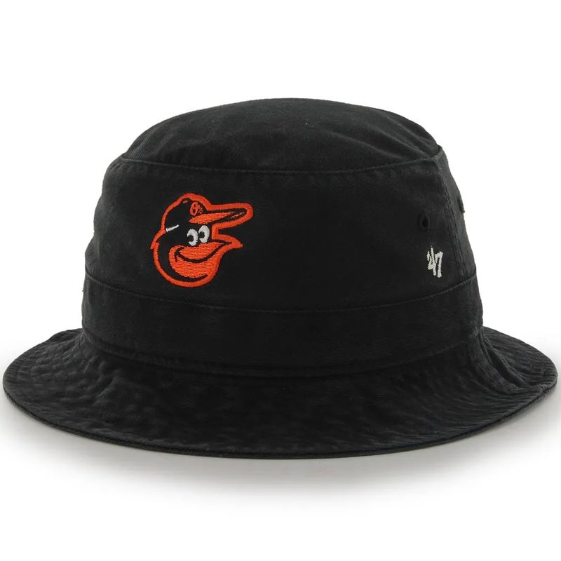Baltimore Orioles Men's 47 Brand Black Bucket Hat Baltimore Orioles Men's 47 Brand Black Bucket Hat