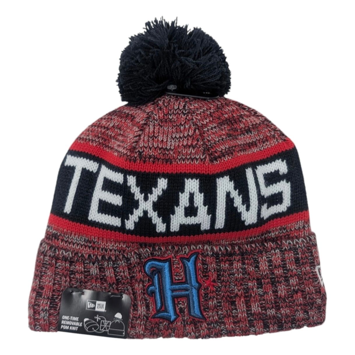 Houston Texans Men’s New Era Tri-Color Knit Pom Hat Houston Texans Men’s New Era Tri-Color Knit Pom Hat