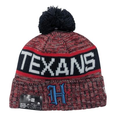Houston Texans Men’s New Era Tri-Color Knit Pom Hat Houston Texans Men’s New Era Tri-Color Knit Pom Hat