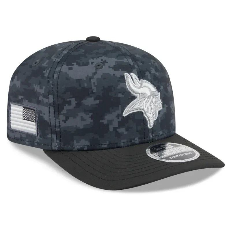 Minnesota Vikings Men's Black New Era Salute to Service 9SEVENTY Adjustable Hat Minnesota Vikings Men's Black New Era Salute to Service 9SEVENTY Adjustable Hat