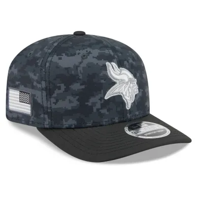 Minnesota Vikings Men's Black New Era Salute to Service 9SEVENTY Adjustable Hat Minnesota Vikings Men's Black New Era Salute to Service 9SEVENTY Adjustable Hat