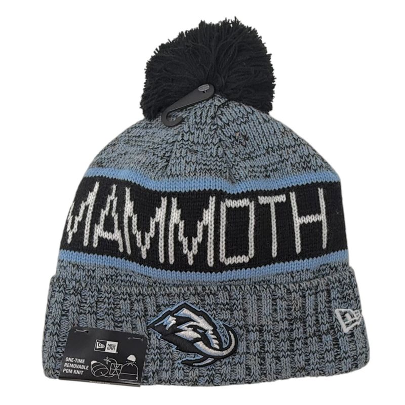 Utah Mammoth Men’s New Era Tri-Color Knit Pom Hat Utah Mammoth Men’s New Era Tri-Color Knit Pom Hat