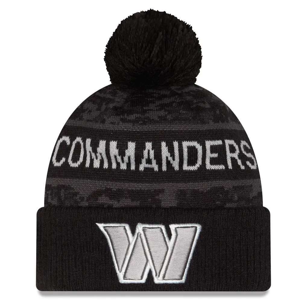 Washington Commanders Men’s NFL Salute to Service Cuffed Pom Knit Hat Washington Commanders Men’s NFL Salute to Service Cuffed Pom Knit Hat