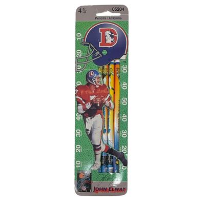 Denver Broncos John Elway 4 Pack Pencils