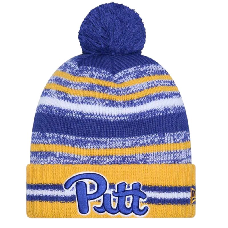 Pitt Panthers Men’s New Era Cheer Knit Pom Hat Pitt Panthers Men’s New Era Cheer Knit Pom Hat