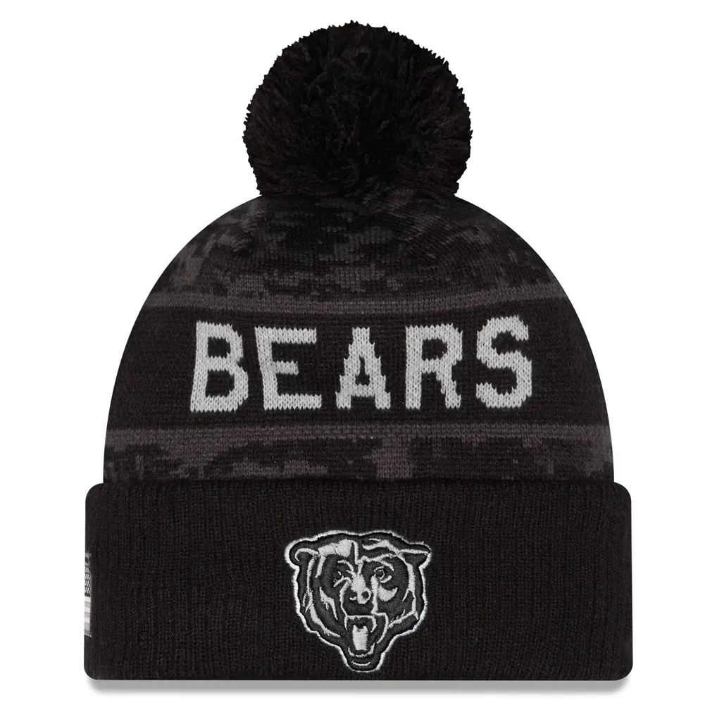 Chicago Bears Men’s NFL Salute to Service Cuffed Pom Knit Hat Chicago Bears Men’s NFL Salute to Service Cuffed Pom Knit Hat