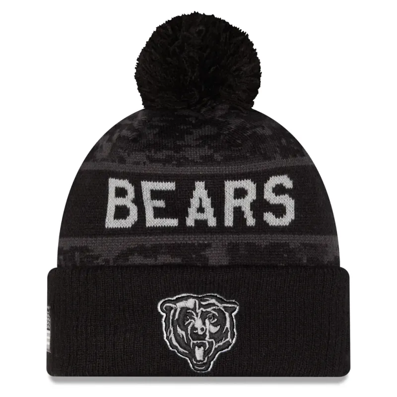Chicago Bears Men’s NFL Salute to Service Cuffed Pom Knit Hat Chicago Bears Men’s NFL Salute to Service Cuffed Pom Knit Hat