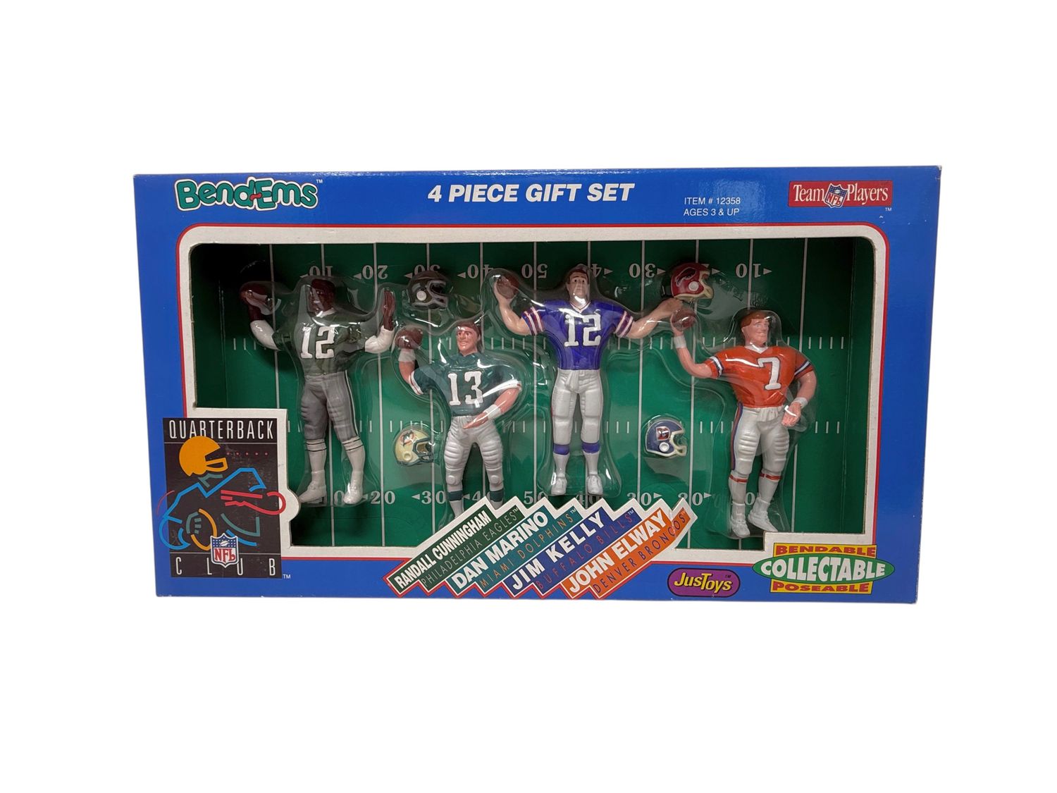 1992 NFL Quarterback Club 5" Bend-Ems Figure Gift Set