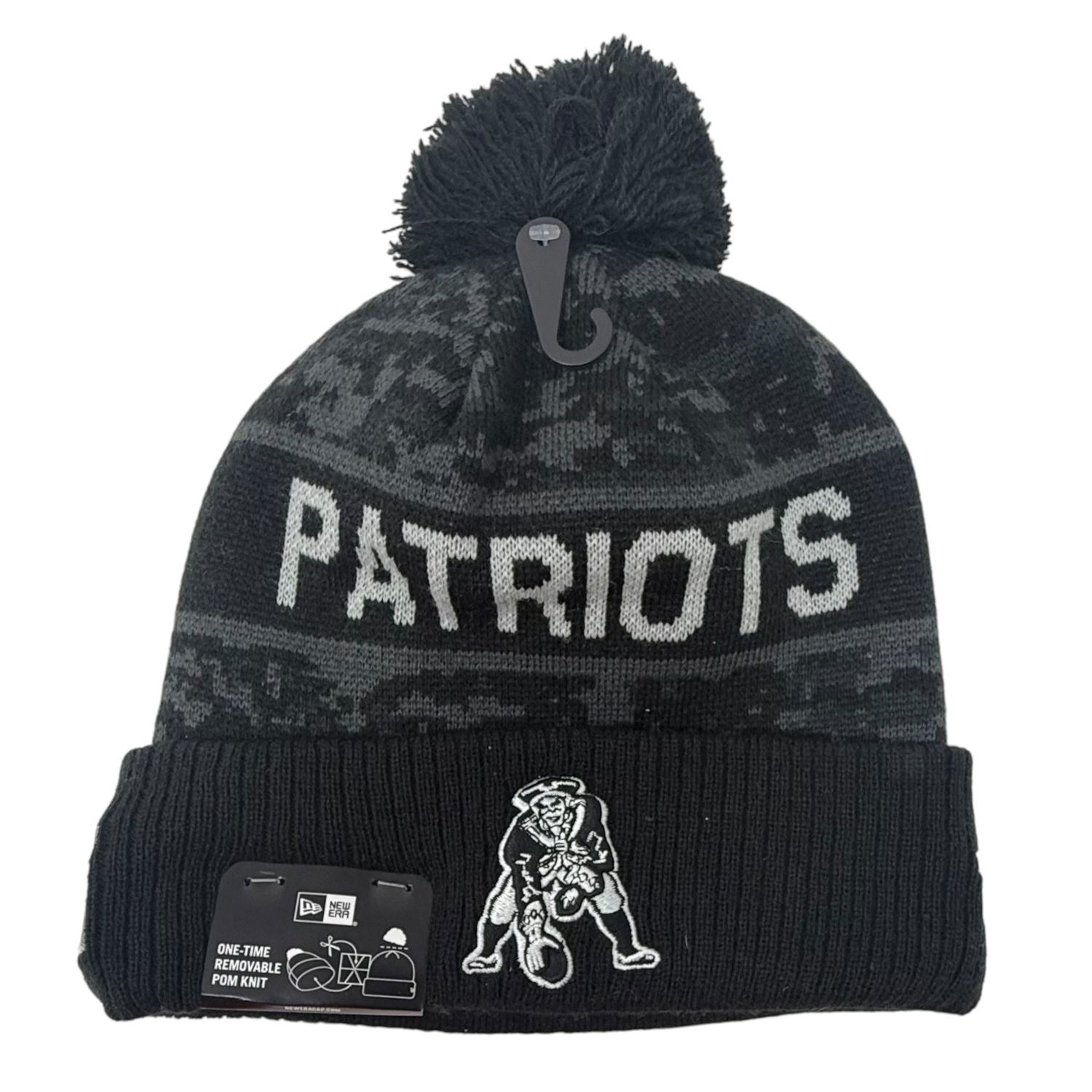 New England Patriots Men’s Historic NFL Salute to Service Cuffed Pom Knit Hat New England Patriots Men’s Historic NFL Salute to Service Cuffed Pom Knit Hat