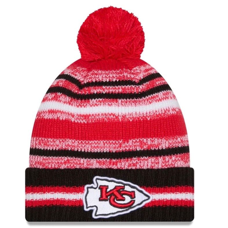 Kansas City Chiefs Men’s Cheer New Era Cuffed Pom Knit Hat Kansas City Chiefs Men’s Cheer New Era Cuffed Pom Knit Hat
