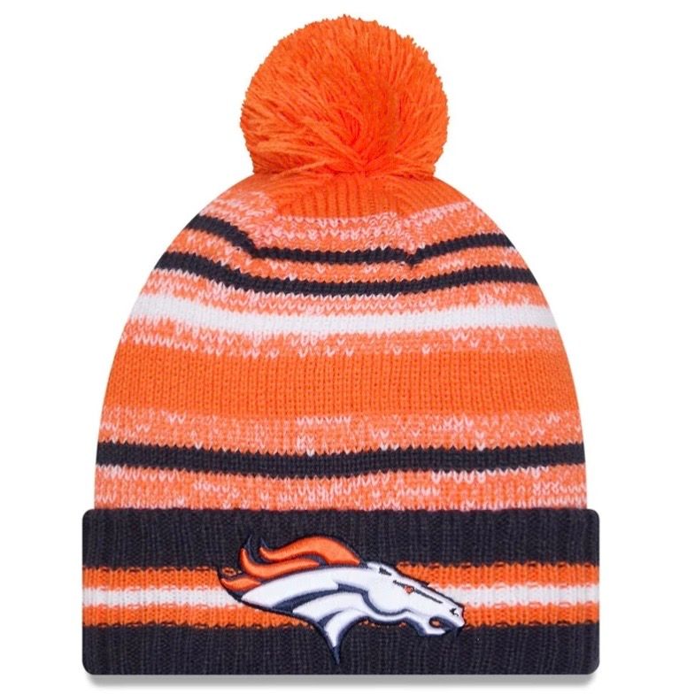Denver Broncos Men’s Cheer New Era Cuffed Pom Knit Hat