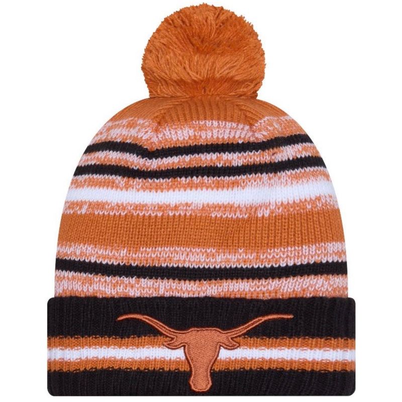 Texas Longhorns Men’s Cheer New Era Cuffed Pom Knit Hat
