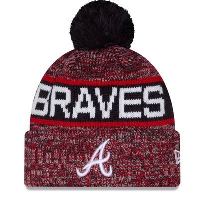 Atlanta Braves Men’s New Era Tri-Color Knit Pom Hat Atlanta Braves Men’s New Era Tri-Color Knit Pom Hat