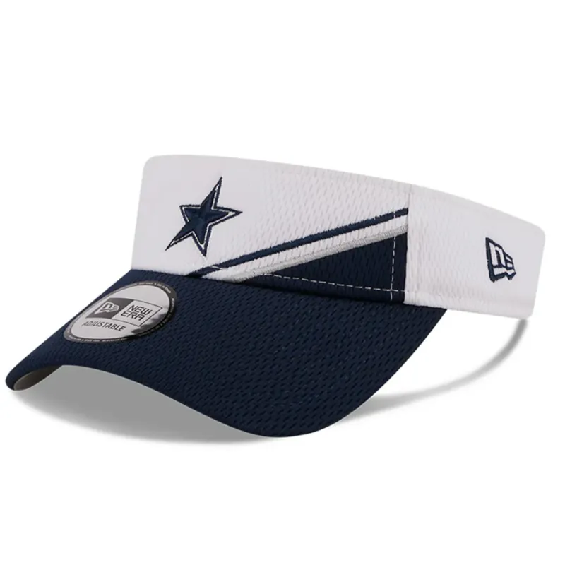 Dallas Cowboys Men’s New Era White NFL Sideline Adjustable Visor Dallas Cowboys Men’s New Era White NFL Sideline Adjustable Visor