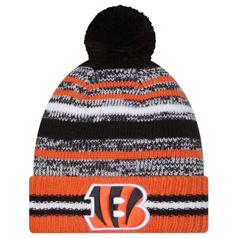 Cincinnati Bengals Men’s Cheer New Era Cuffed Pom Knit Hat Cincinnati Bengals Men’s Cheer New Era Cuffed Pom Knit Hat