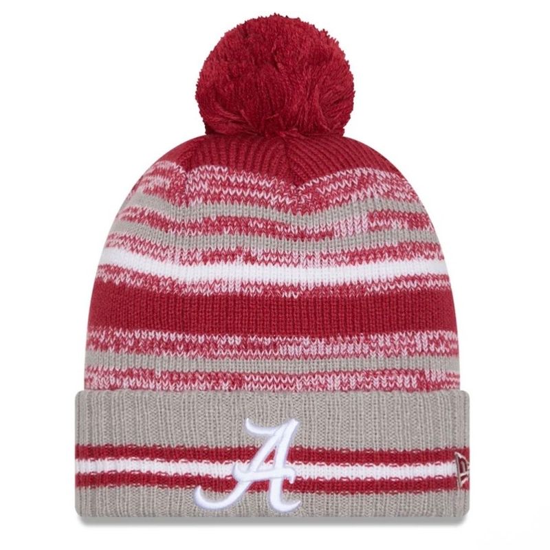 Alabama Crimson Tide Men’s Cheer New Era Cuffed Pom Knit Hat
