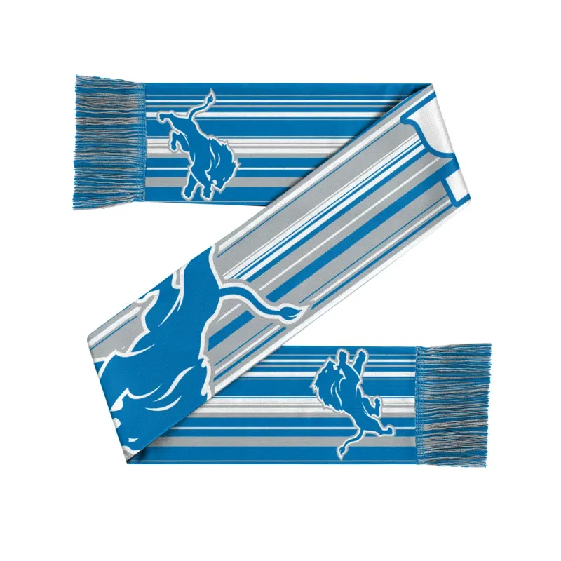 Detroit Lions NFL Hyper Stripe Big Logo Scarf Detroit Lions NFL Hyper Stripe Big Logo Scarf
