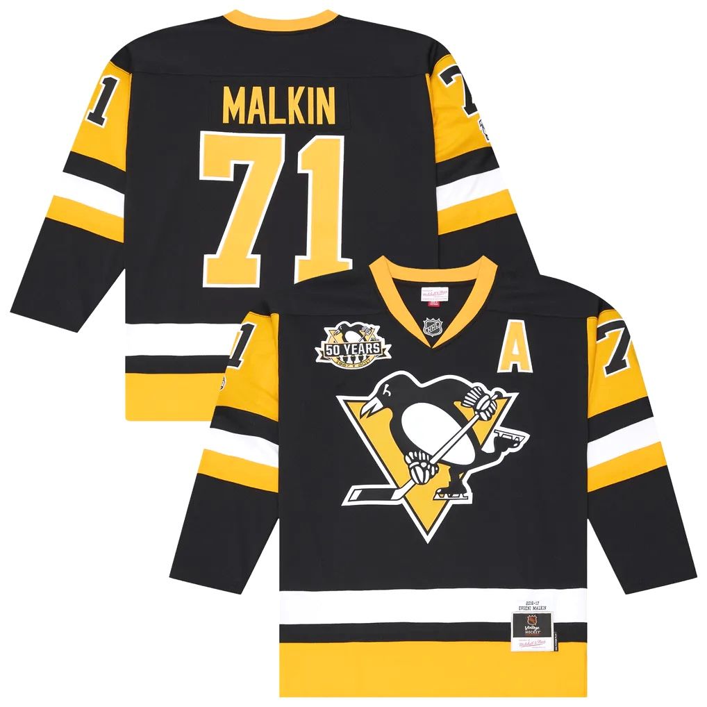 Pittsburgh Penguins Evgeni Malkin 2016-17 Men’s Black Mitchell & Ness Blue Line Player Jersey Pittsburgh Penguins Evgeni Malkin 2016-17 Men’s Black Mitchell & Ness Blue Line Player Jersey