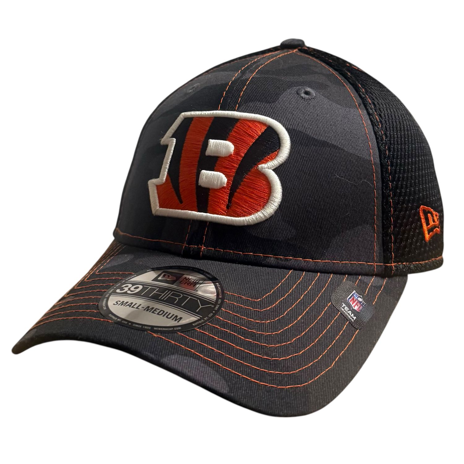 Cincinnati Bengals Men's Black Camo New Era NFL 39Thirty Fitted Hat Cincinnati Bengals Men's Black Camo New Era NFL 39Thirty Fitted Hat