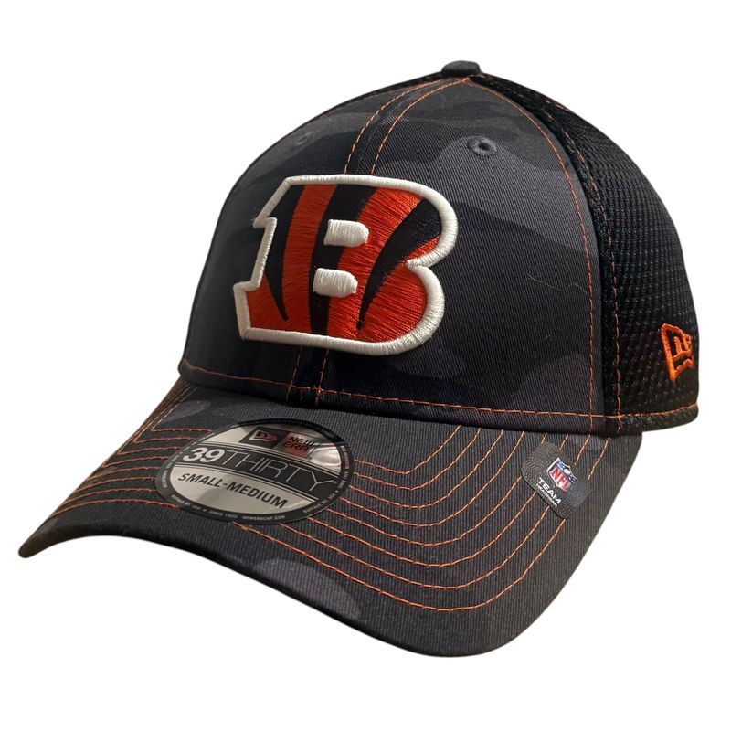 Cincinnati Bengals Men's Black Camo New Era NFL 39Thirty Fitted Hat Cincinnati Bengals Men's Black Camo New Era NFL 39Thirty Fitted Hat