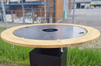Holzumrandung "BBQ-Table" steckbar für Feuerplatte Ø 100 cm