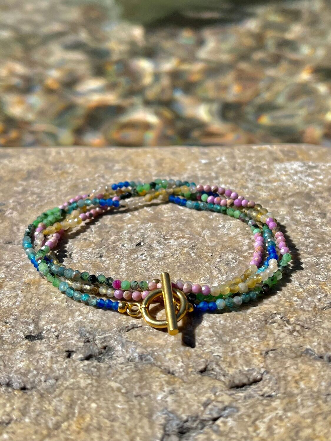 Collier-bracelet en pierres semi-précieuses