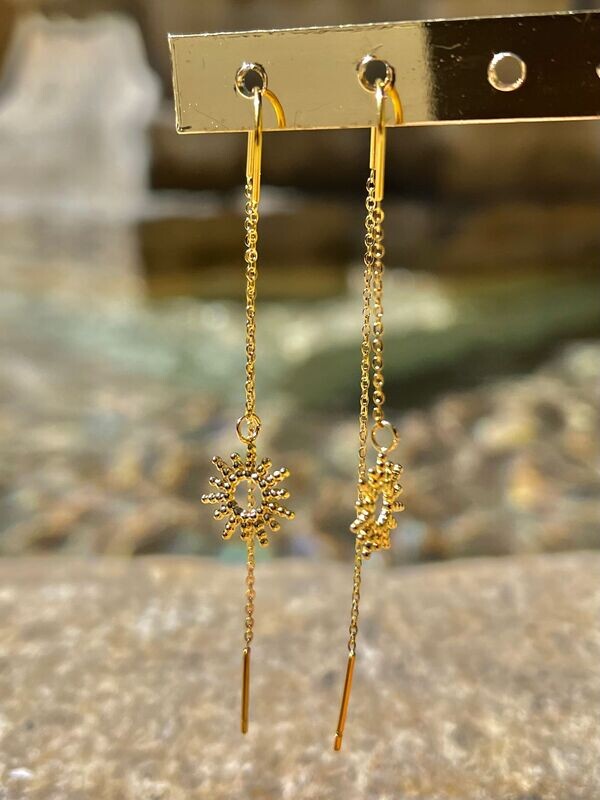 Boucles pendantes Soleil