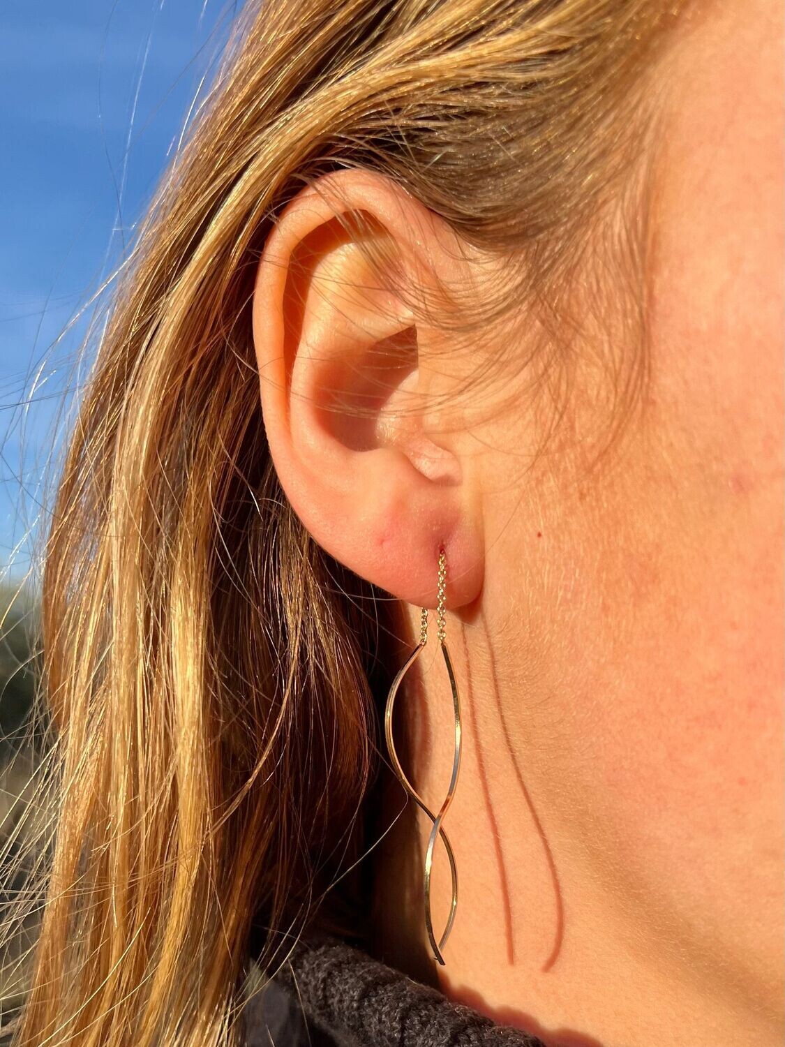 Boucles pendantes vague