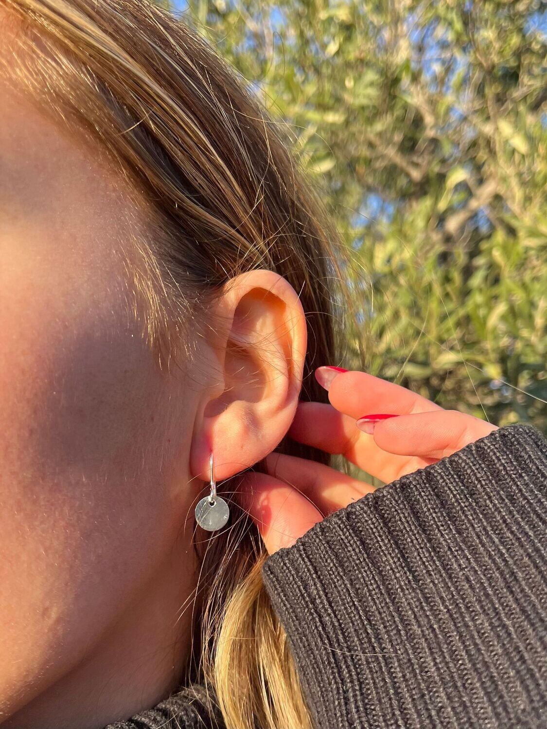 Boucles pendantes rond