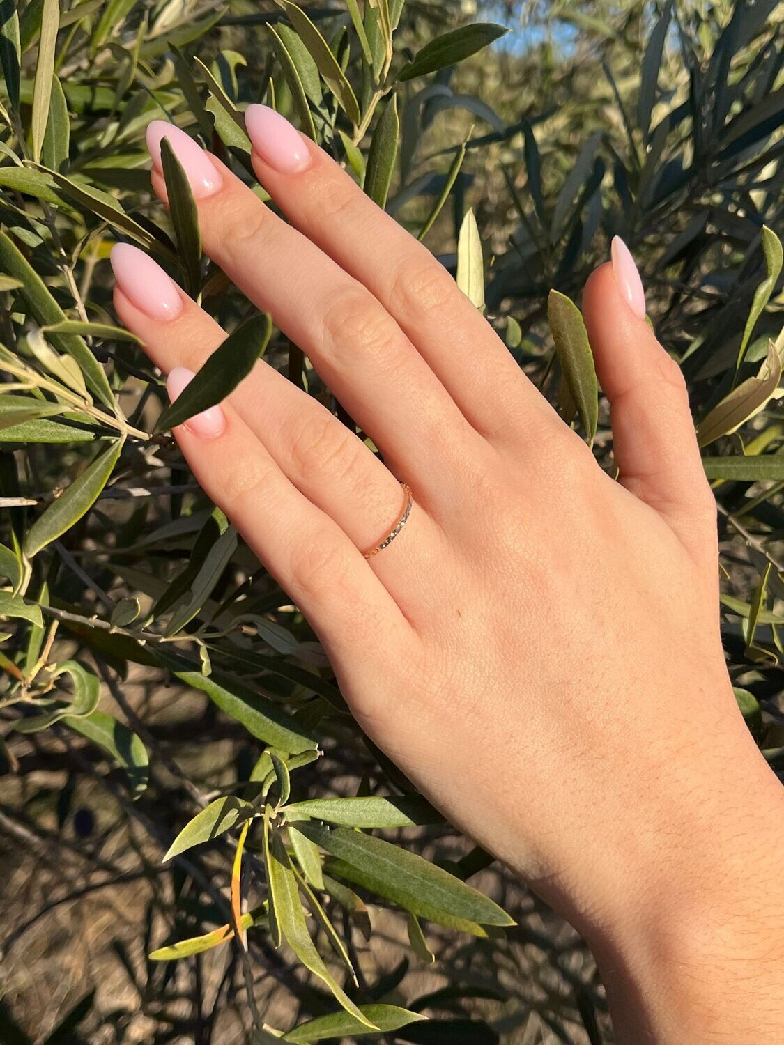 Bague fine martelée