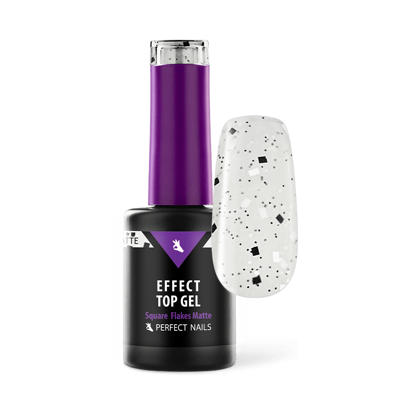 Flakes Effect Top Gel - Square Flakes Matte 8ml