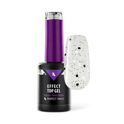 Flakes Effect Top Gel - Square Flakes Matte 8ml