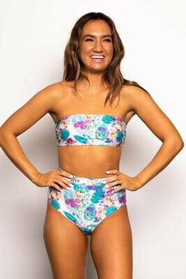 In Paradise Bandeau Top - Tropical Floral