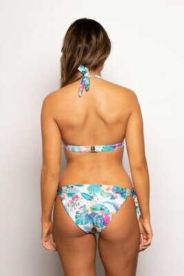 In Paradise Knotted Tie Side Bikini Pants - Tropical Floral