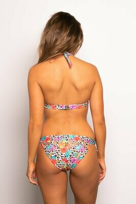In Paradise Knotted Tie Side Bikini Pants - Tropical Leopard