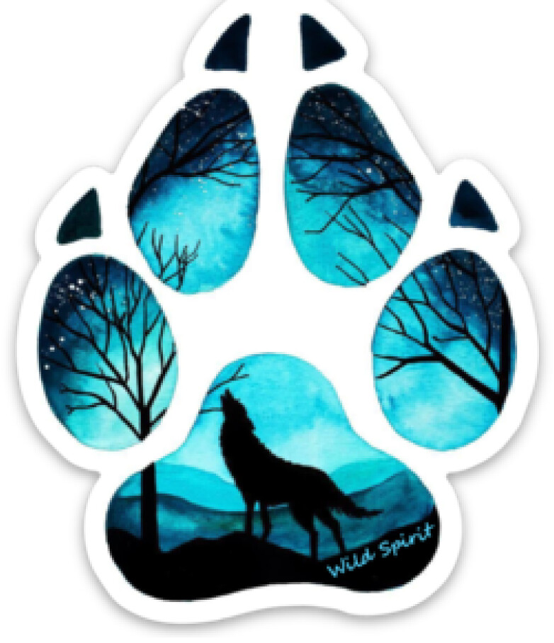 Sticker Wolf Paw
