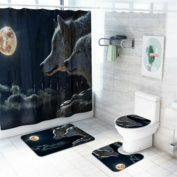 Wolf Moon Bathroom Accessory Set