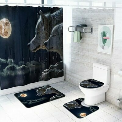 Wolf Moon Bathroom Accessory Set Wolf Moon Bathroom Accessory Set