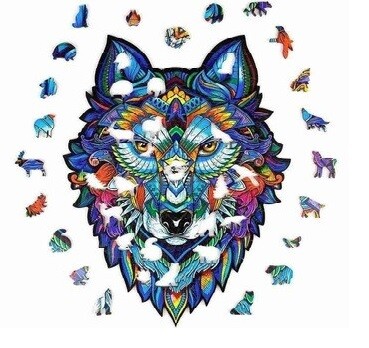 Wolf Head Wooden Jigsaw Puzzle