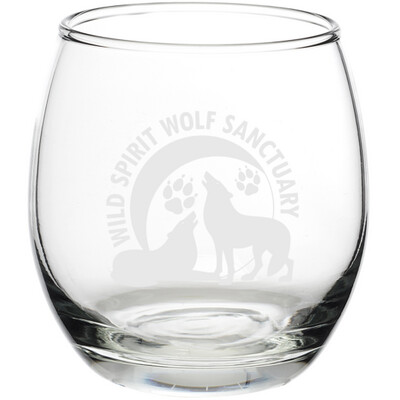 WSWS Logo Stemless Wine Glass