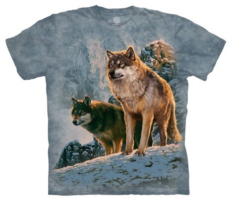 T Shirt Wolf Couple Sunset