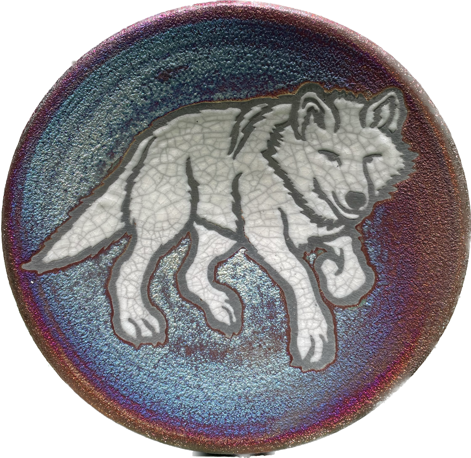 Raku Silhouette Plate