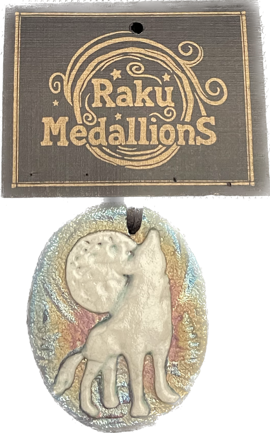 Raku Medallion Pendant