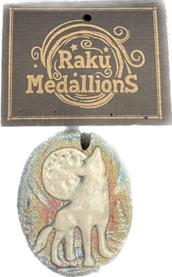 Raku Medallion Pendant