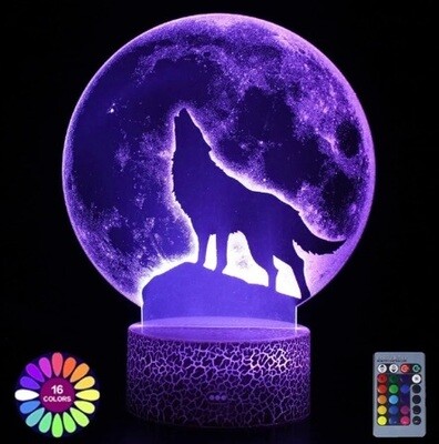 Howling Wolf USB LED Lamp