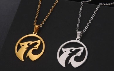 Necklace Wolf Pendant