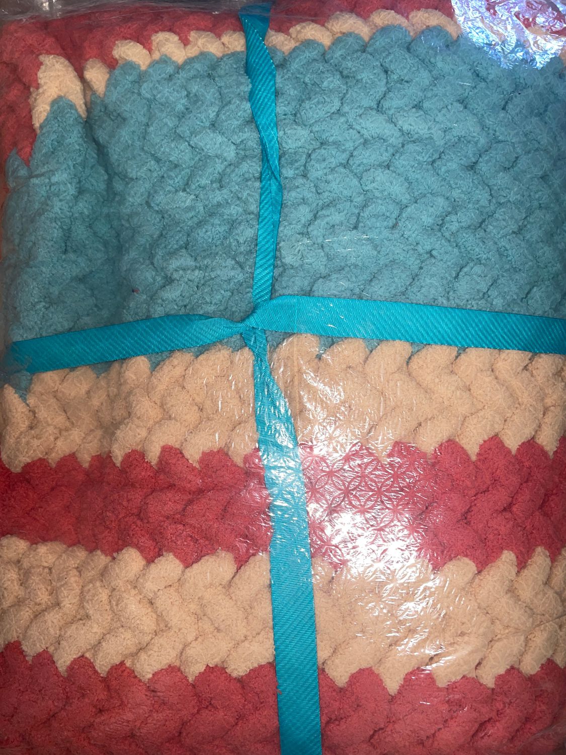 Knitted Blanket - Multicolor Cream