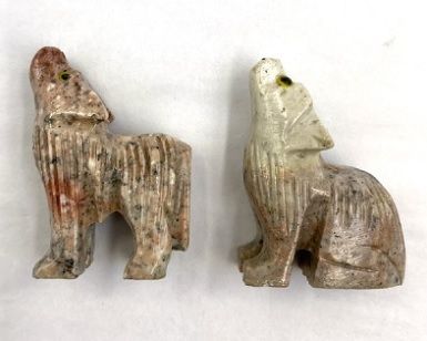 Carved Pocket Stone Wolf
